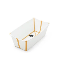 Stokke Flexi Bath Foldable Baby Bathtub, White Yellow, Regular
