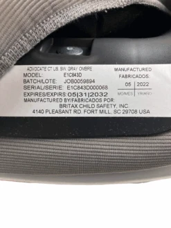 Britax Advocate ClickTight Convertible Car Seat, 2022, Gray Ombre -Tiny Steps House 0a5bae51 ea04 4e00 a884 77e10fbbf3fc