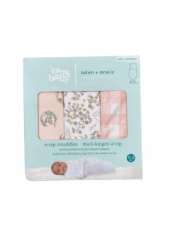 Aden + Anais Essentials Easy Wrap Swaddle, 3 Pack, 0-3 Months, Disney Princess