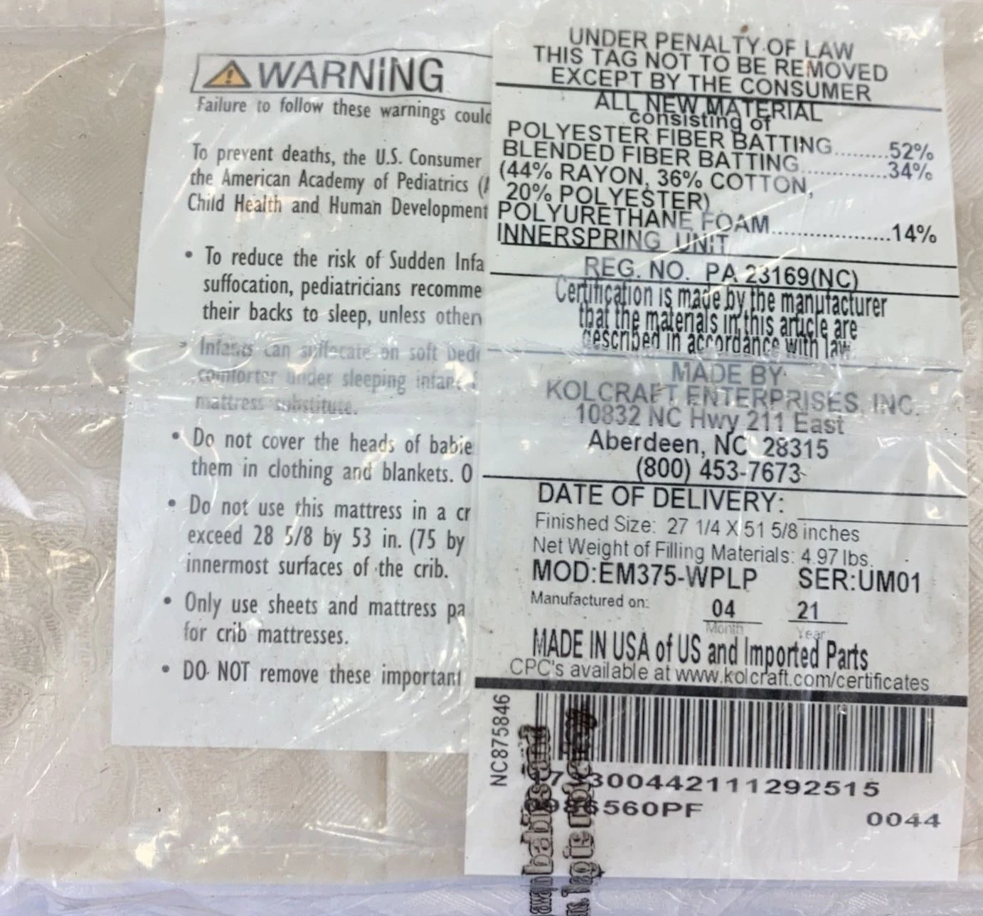 Sealy Posture Perfect 2-Stage Crib And Toddler Mattress 5 Sealy Posture Perfect 2-Stage Crib And Toddler Mattress - Image 5