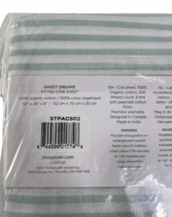 Pehr Fitted Crib Sheet, Stripe Sea -Tiny Steps House 15bcb476 078b 4007 ae74 89dd8da9bf12