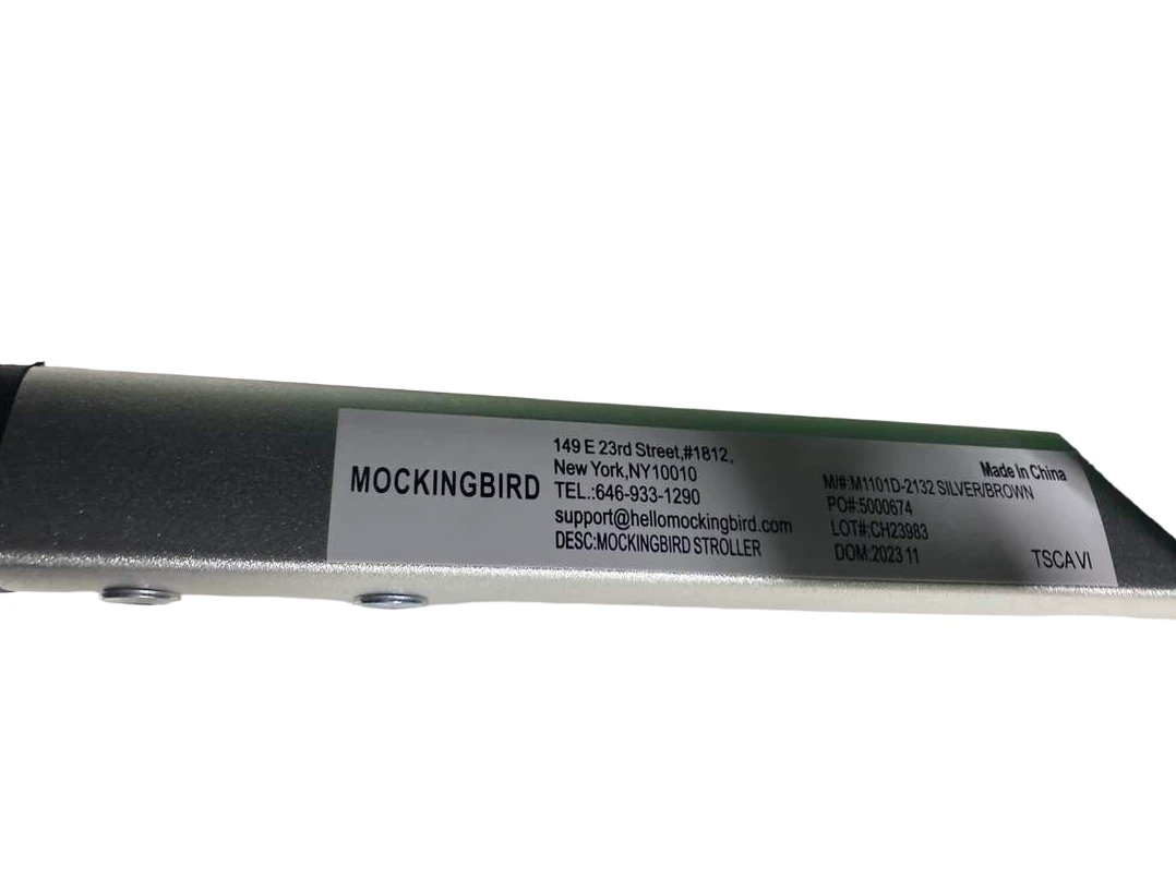 Mockingbird Single 2.0 Stroller, Silver With Penny Leather, 2023, Windowpane, Sage 10 Mockingbird Single 2.0 Stroller, Silver With Penny Leather, 2023, Windowpane, Sage - Image 10