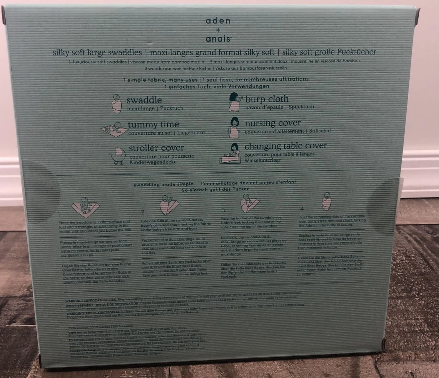 Aden + Anais Silky Soft Swaddles, 3 Pack, Golden Sun 3 Aden + Anais Silky Soft Swaddles, 3 Pack, Golden Sun - Image 3