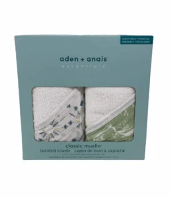 Aden + Anais Essentials Cotton Muslin Hooded Towel, 2 Pack, Harmony -Tiny Steps House 220df603 2159 48ea ba51 0bf1c61baca5