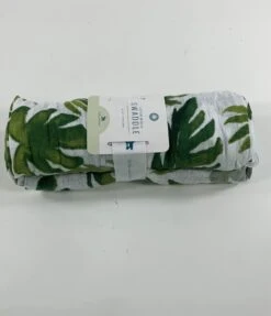 Little Unicorn Cotton Muslin Swaddle, Tropical Leaf