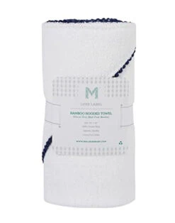 Malabar Baby Luxe Bamboo Hooded Towel, Navy