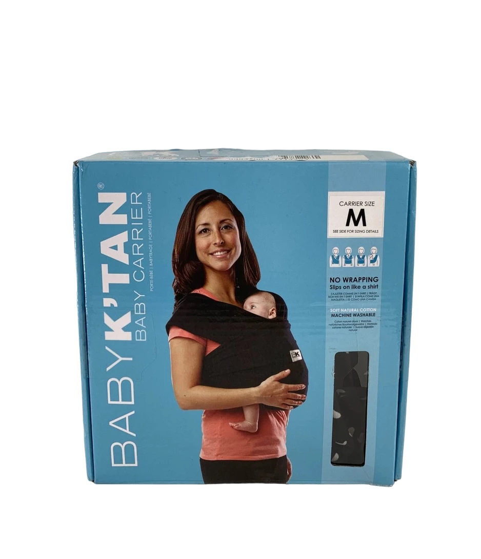 Baby K'tan Baby Carrier, Medium, Sweetheart Black 2 Baby K'tan Baby Carrier, Medium, Sweetheart Black - Image 2