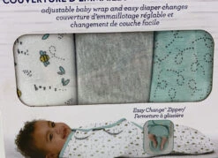 SwaddleMe Original Swaddle Wrap With Easy Change, 3pk, Little Bees -Tiny Steps House 395f8ffef77ef47a4243b45ad8b5b409