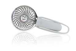 Buggygear 3 Speed Rechargeable Fan, Gray/Chrome