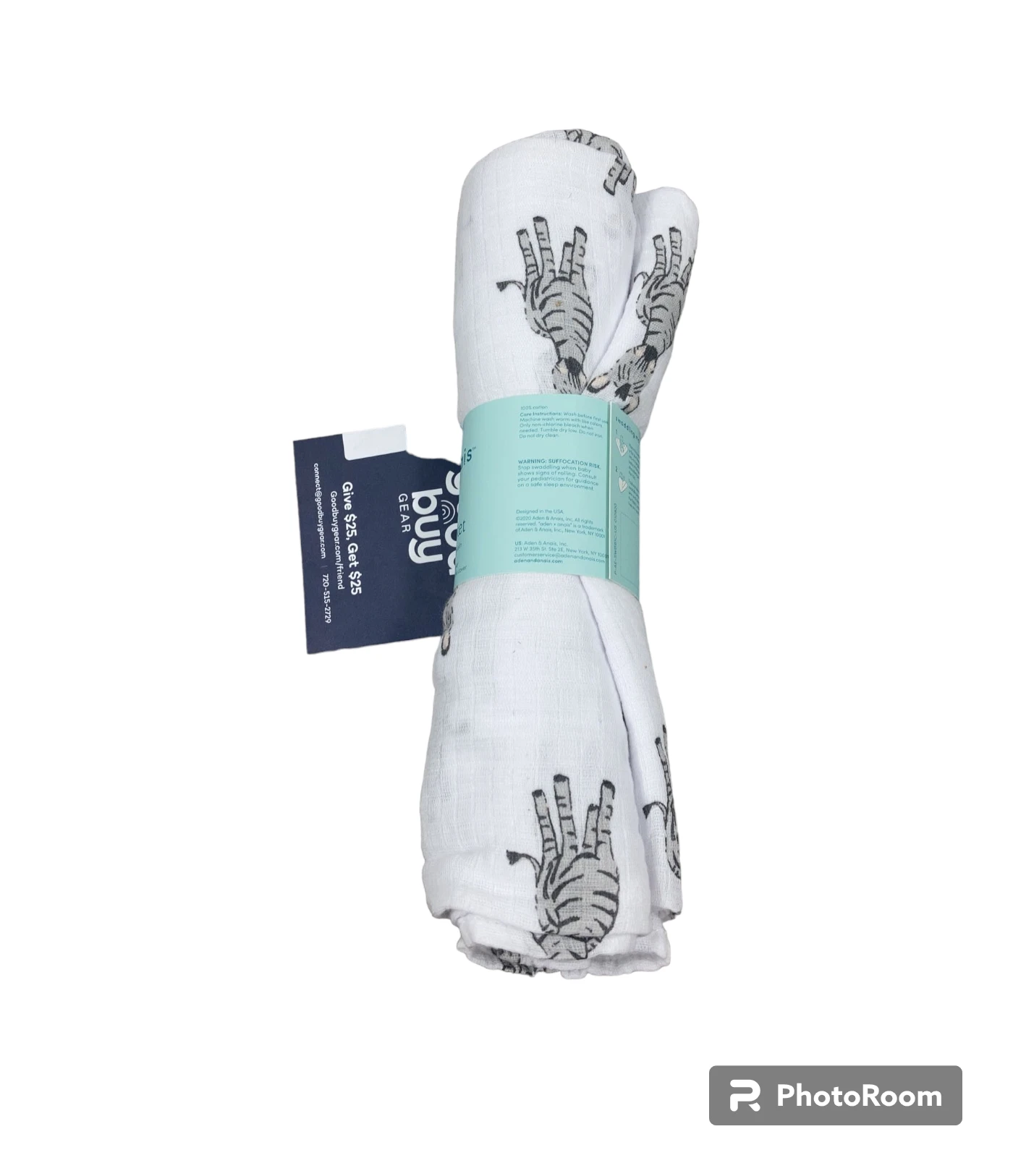 Aden + Anais Swaddle Blanket, Zebra 3 Aden + Anais Swaddle Blanket, Zebra - Image 3