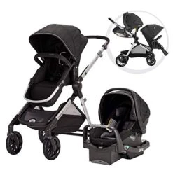 Evenflo Pivot Xpand Modular Travel System Stroller, 2022, Ayrshire Black -Tiny Steps House 516k34cqEvL
