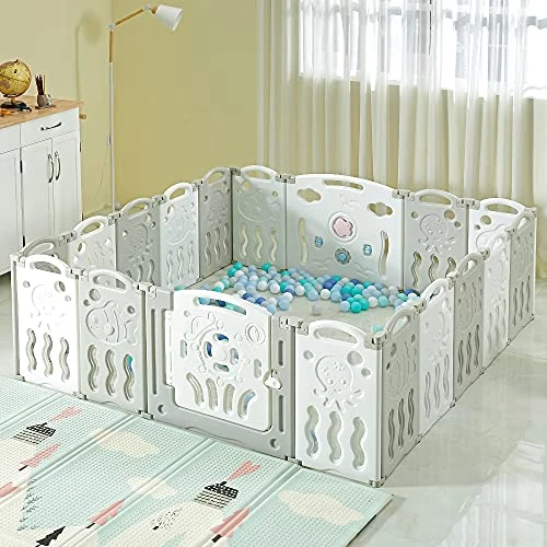 Albott Baby 18 Panel Playpen 1 Albott Baby 18 Panel Playpen