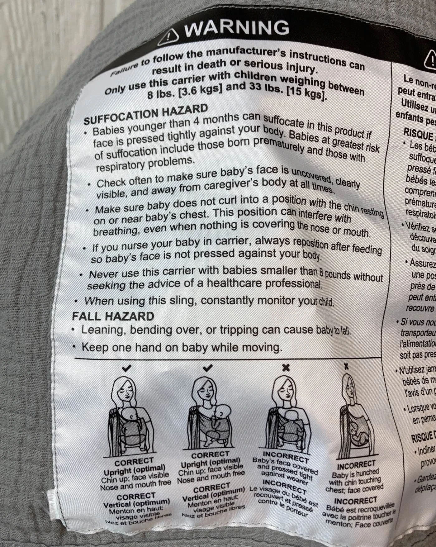 Moby Ring Sling, Pewter 10 Moby Ring Sling, Pewter - Image 10