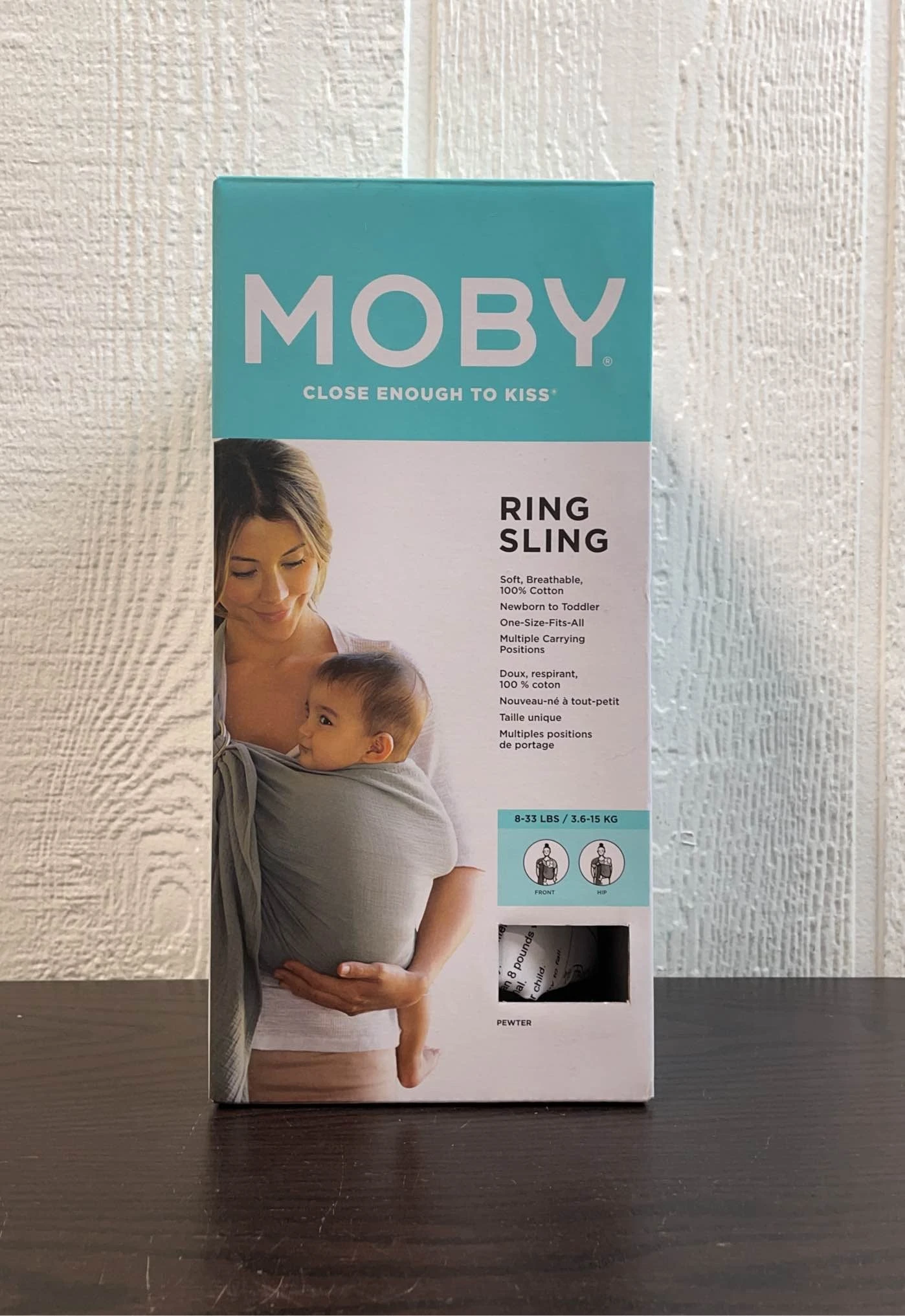 Moby Ring Sling, Pewter 1 Moby Ring Sling, Pewter