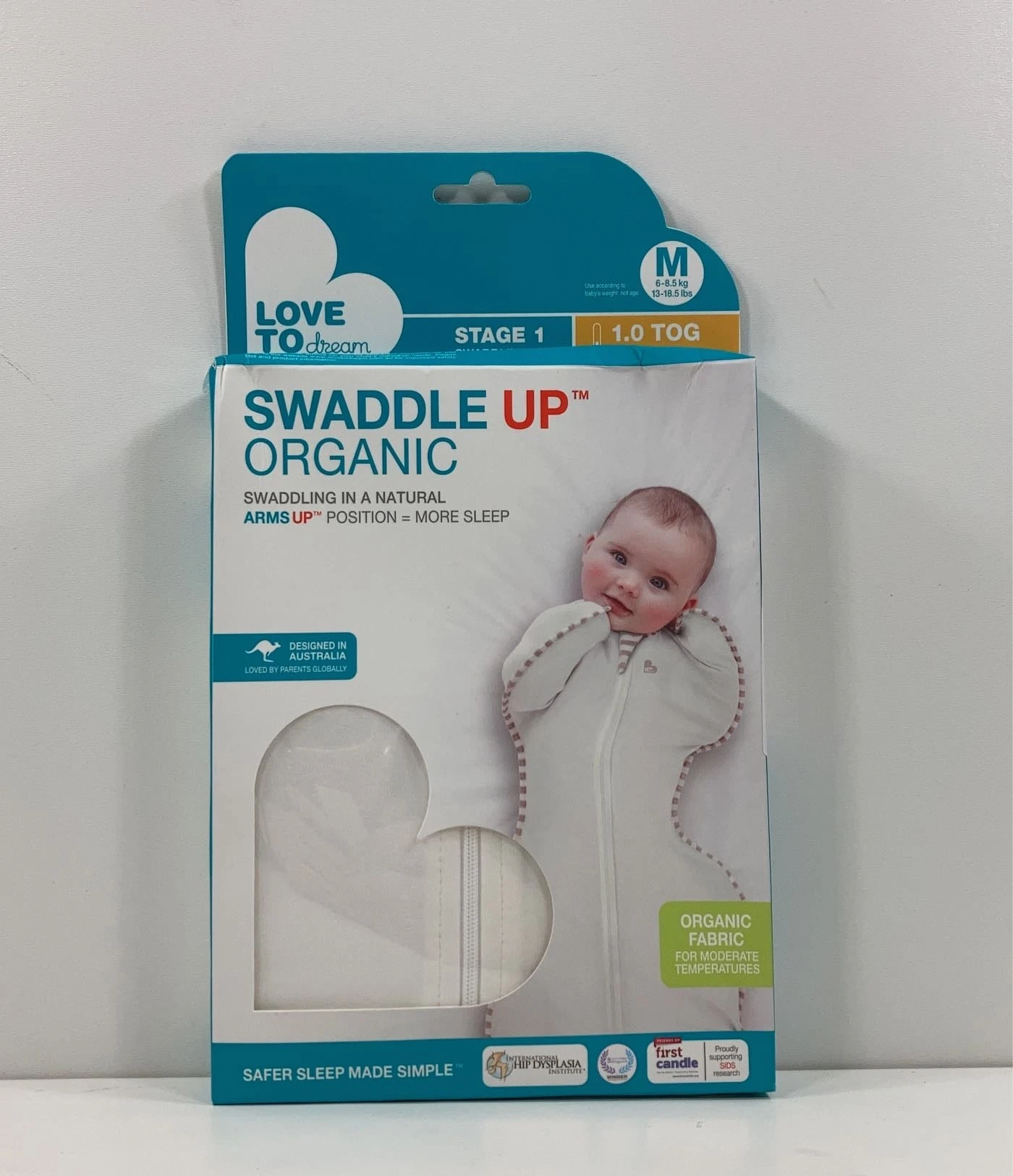 Love To Dream Organic Swaddle UP Original Sleep Sack, M, Cream 1 Love To Dream Organic Swaddle UP Original Sleep Sack, M, Cream