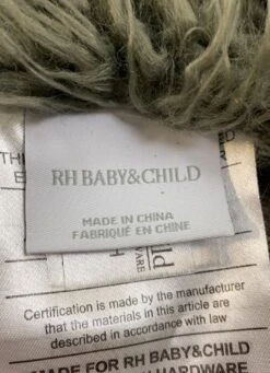 Restoration Hardware Baby & Child Wooly Plush Play Mat -Tiny Steps House 56b287a014592a6595b154b9735fc0be