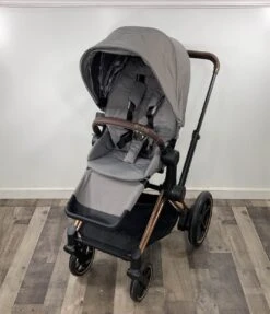 Cybex E-Priam Electric Stroller With All Terrain Wheels, 2019, Rose Gold, Manhattan Grey