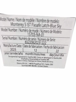 Diono Monterey 5iST FixSafe Booster Seat, Blue Sky, 2023 -Tiny Steps House 5c140a92 e237 417b 8c12 016e18f26f83