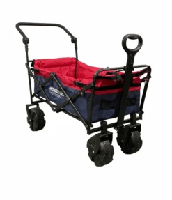 Wonderfold S2 Push And Pull Folding Wagon, Navy/Red