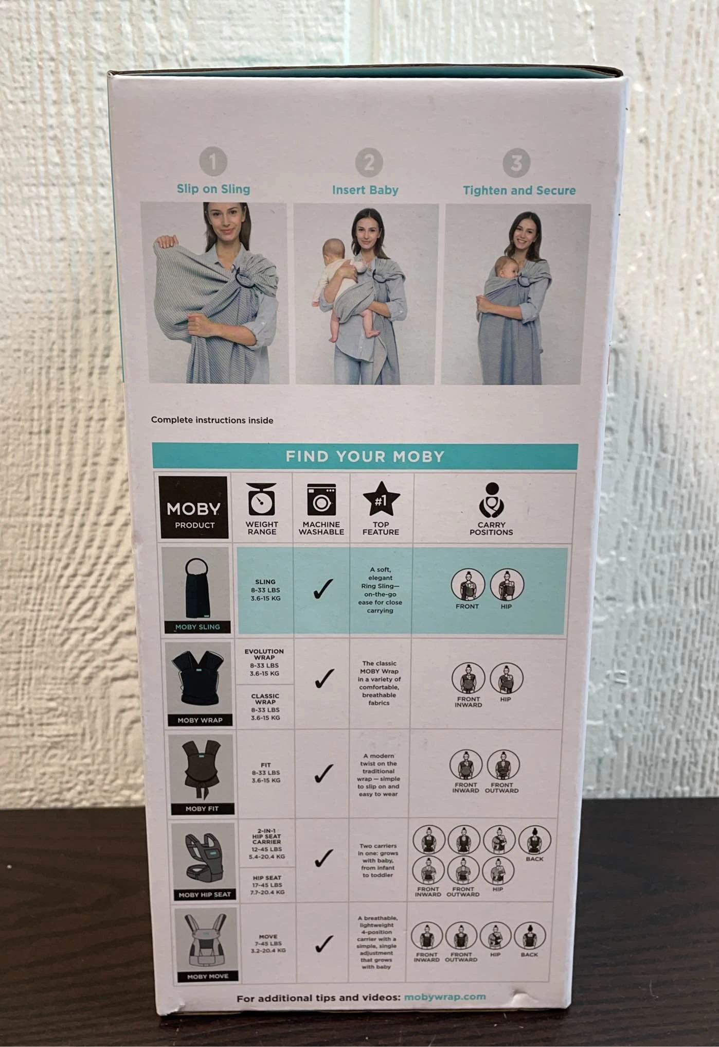 Moby Ring Sling, Pewter 2 Moby Ring Sling, Pewter - Image 2