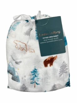 LouLou Lollipop Fitted Crib Sheet, Adventure Begins