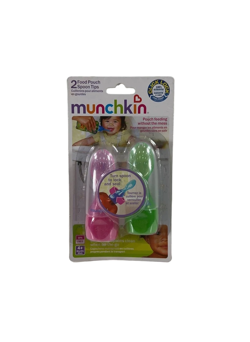 Munchkin Click Lock Food Pouch Spoons 1 Munchkin Click Lock Food Pouch Spoons