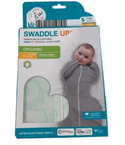 Love To Dream Organic Swaddle UP Original 1.0 Sleep Sack, Celestial Dot Mint, 8-13 Lbs