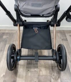 Cybex E-Priam Electric Stroller With All Terrain Wheels, 2019, Rose Gold, Manhattan Grey -Tiny Steps House 789612ae24ff635e6c7ee4a124251076