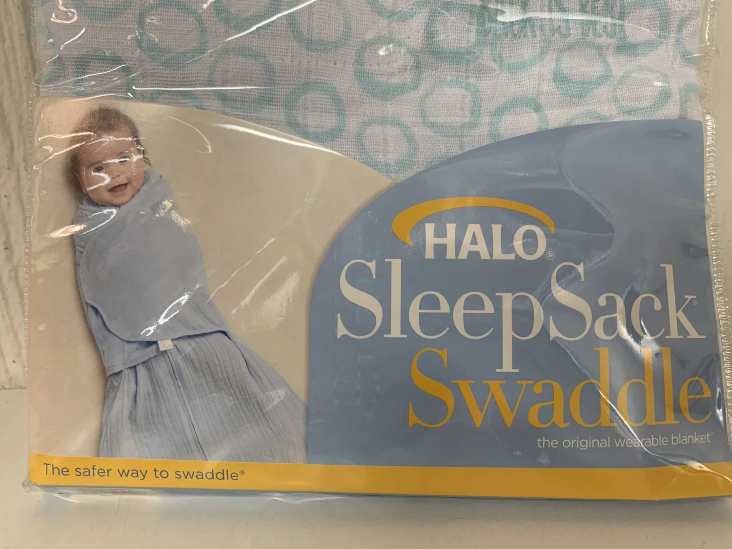 Halo SleepSack Swaddle, S, Turquoise Circles 3 Halo SleepSack Swaddle, S, Turquoise Circles - Image 3