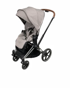 Cybex PRIAM Stroller, Chrome With Black Details, Soho Grey, 2021