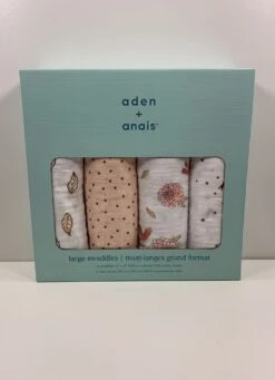 Aden + Anais Large Cotton Muslin Swaddle, 4pk, Dahilas