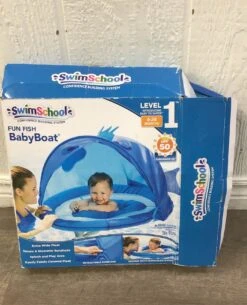 SwimSchool Fabric Baby Pool Float, Blue Fun Fish -Tiny Steps House 7e298670d6c32b6a26eb47f69d4ba7e4