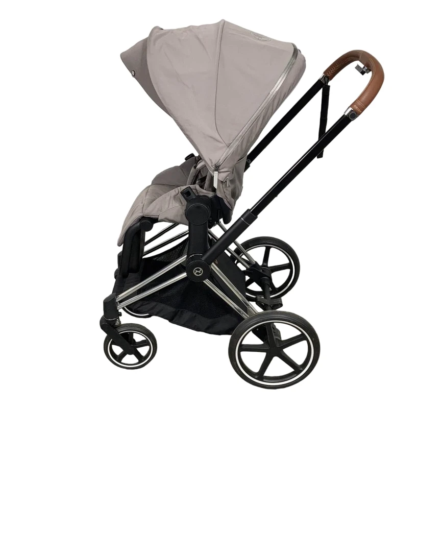 Cybex PRIAM Stroller, Chrome With Black Details, Soho Grey, 2021 3 Cybex PRIAM Stroller, Chrome With Black Details, Soho Grey, 2021 - Image 3