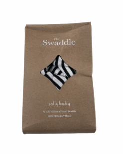 Solly Baby Swaddle, Black & Natural Stripe