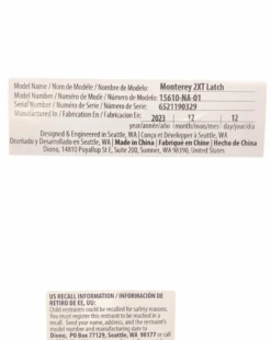 Diono Monterey 2XT Booster, Black, 2023 -Tiny Steps House 8ba0944d cacc 42d2 9012 5839399aa3c2