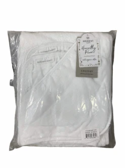 Honest Baby 3-piece Organic Cotton Hooded Towel Set, White