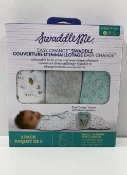 SwaddleMe Original Swaddle Wrap With Easy Change, 3pk, Little Bees