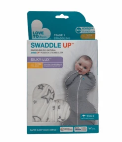 Love To Dream Swaddle UP Silky-Lux, Grey, Newborn