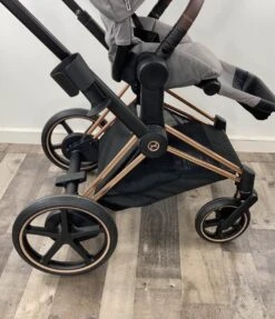Cybex E-Priam Electric Stroller With All Terrain Wheels, 2019, Rose Gold, Manhattan Grey -Tiny Steps House 962724c6c38fb0ab6e4faeefa4c08ae9