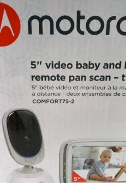Motorola COMFORT75-2 5” Video Baby Monitor With 2 Cameras And Remote Pan Scan -Tiny Steps House 98b9de4d5d6d851e08761ce4aec66c84