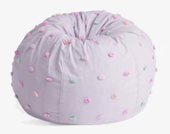 Pottery Barn Kids Beanbag Cover, Lavender Multi Dot