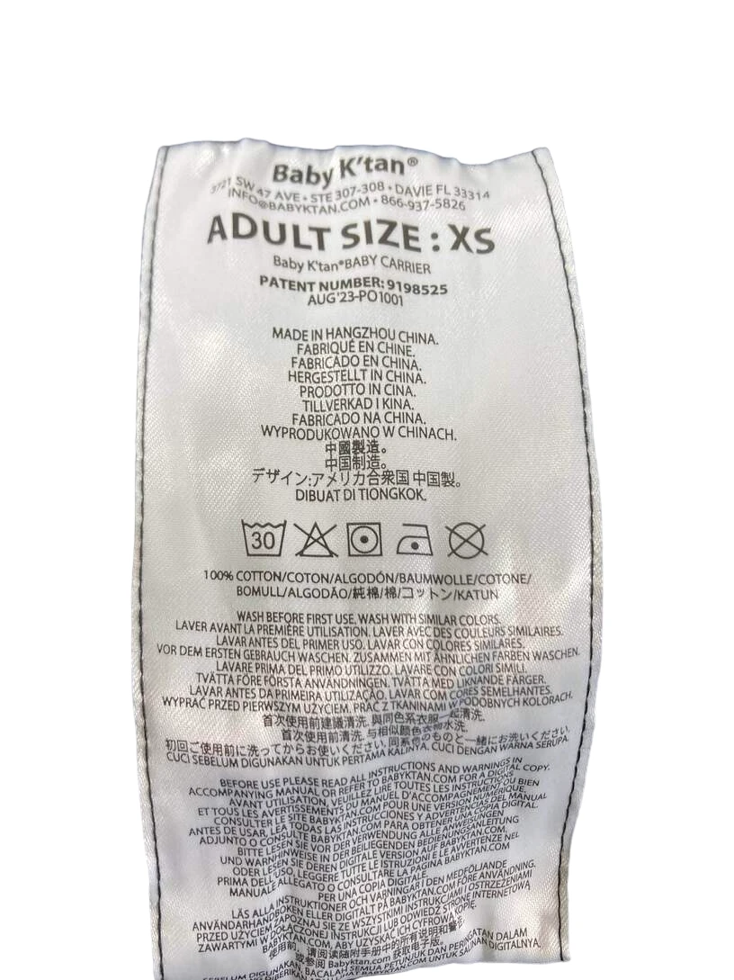 Baby K'tan Baby Carrier, X-Small, Black 4 Baby K'tan Baby Carrier, X-Small, Black - Image 4