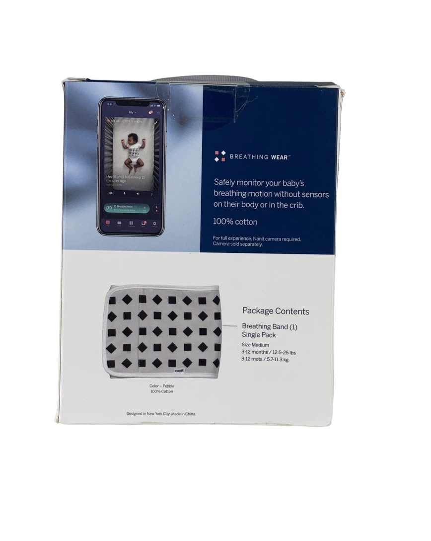 Nanit Breathing Band, 3-12 Months, Pebble Gray 2 Nanit Breathing Band, 3-12 Months, Pebble Gray - Image 2