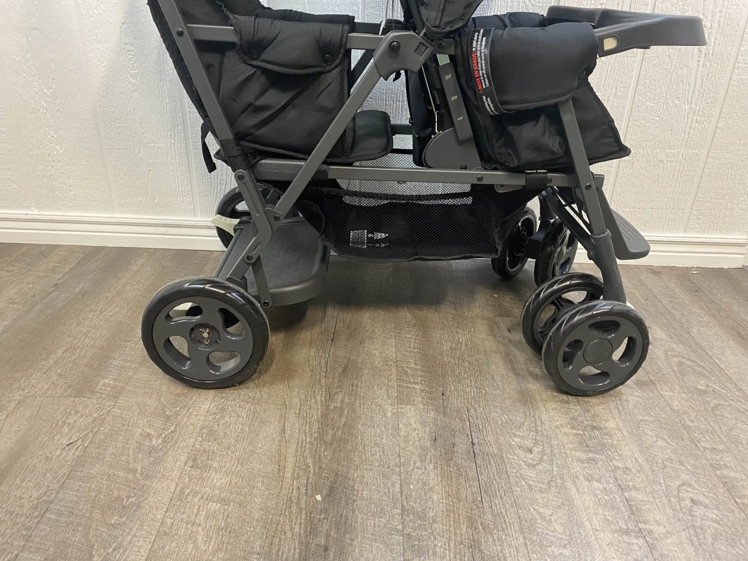 Joovy Caboose Too Graphite Sit And Stand Double Stroller, Black, 2021 10 Joovy Caboose Too Graphite Sit And Stand Double Stroller, Black, 2021 - Image 10