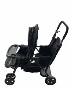 Joovy Caboose Too Graphite Sit And Stand Double Stroller, 2019, Black -Tiny Steps House b8785afc 60d9 43c9 9b6e 5c0bcb082b03