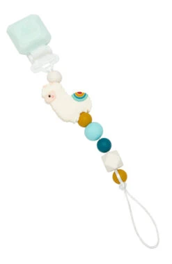 LouLou Lollipop Pacifier Clip, Llama, Darling