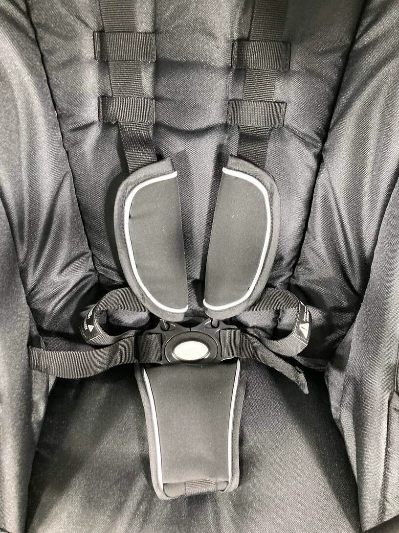 Mockingbird Single To Double Stroller, 2023, Silver With Black Leather, Watercolor Drops, Black 5 Mockingbird Single To Double Stroller, 2023, Silver With Black Leather, Watercolor Drops, Black - Image 5