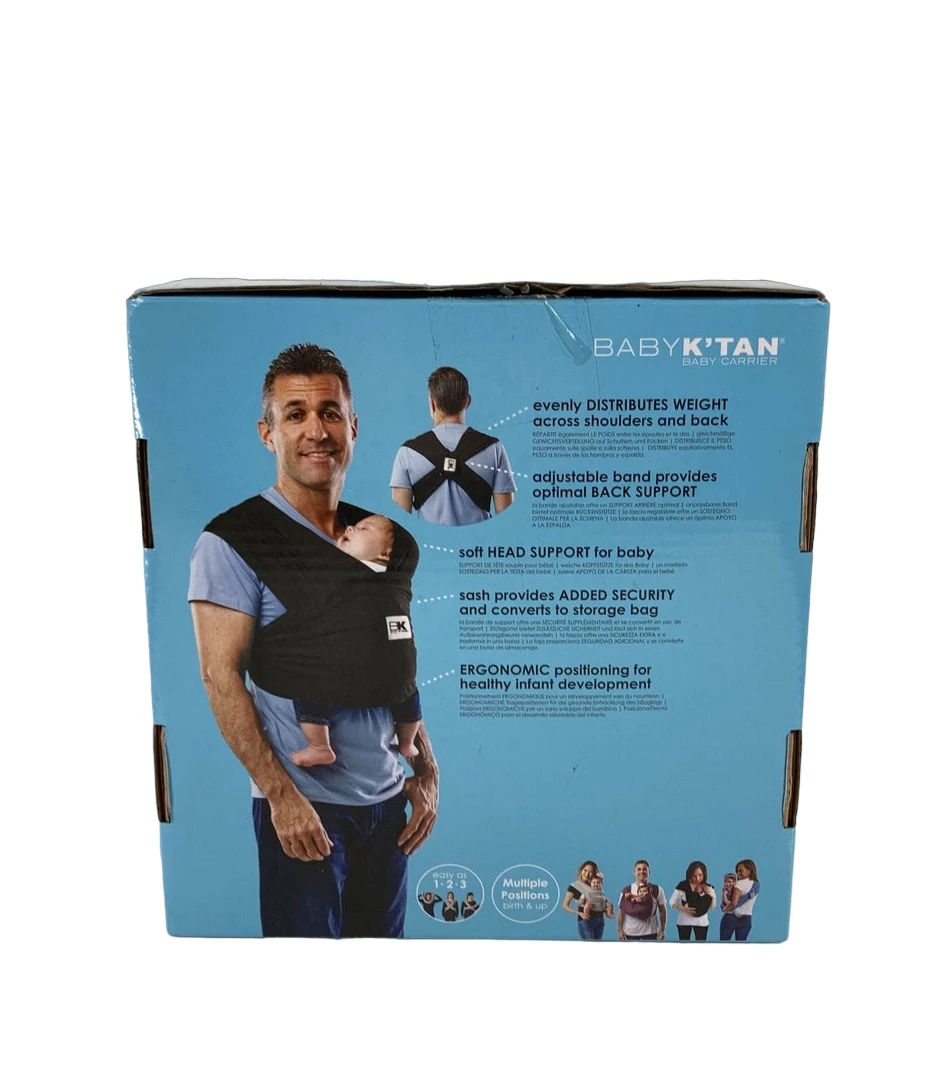 Baby K'tan Baby Carrier, Medium, Sweetheart Black 3 Baby K'tan Baby Carrier, Medium, Sweetheart Black - Image 3