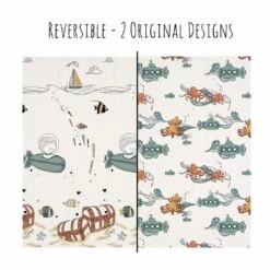 JumpOff Jo Large Waterproof Foam Padded Playmat, Octopus Treasure