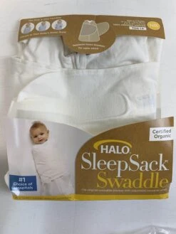Halo SleepSack Swaddle Organic Cotton, NB, White